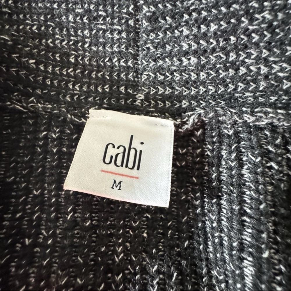 Cabi Cloak Black Marled Knit Longline Duster Cardigan Sweater Medium Style #3530 - Picture 4 of 6